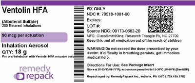 Ventolin Hfa  90mcg Per Actuation 70518 1081 00